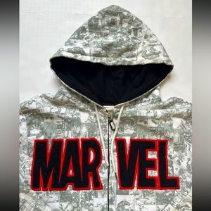 Marvel Men’s Small Embroidered Hoodie Spiderman Wolverine Captain America